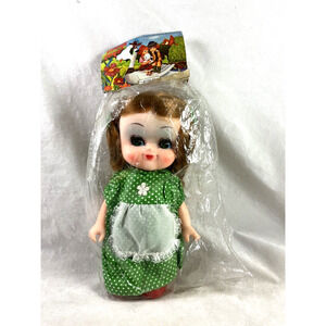 Big Eye 9" Vinyl Girl Doll Kawaii Anime Eyes New in Package Vintage 1970s